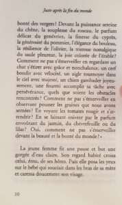 Juste après la fin du monde librairie la librai'bulles