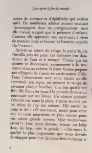 Juste après la fin du monde librairie la librai'bulles