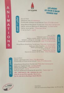 programme des aprems des jeudi d'Aime